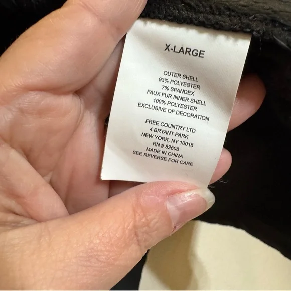 Free Country Black and Gray Zip-Up Women's Jacket Size XL - Picture 4 of 5